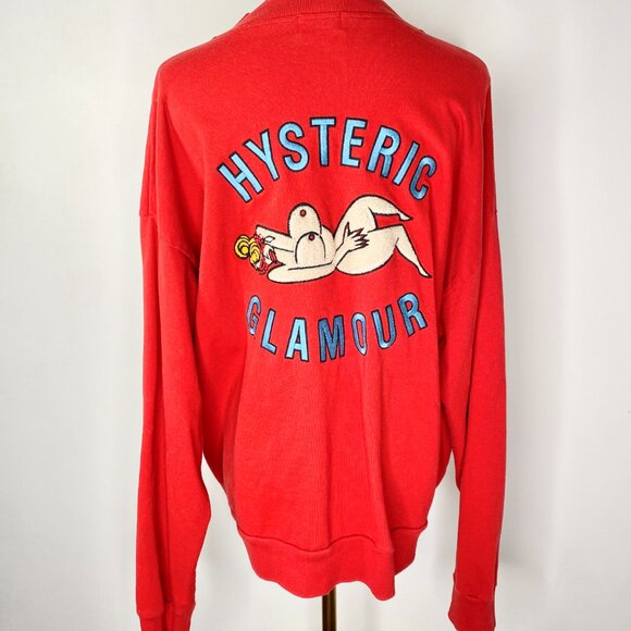 Hysteric Glamour - Red Nude Woman Bomber Jacket - Picture 7 of 10